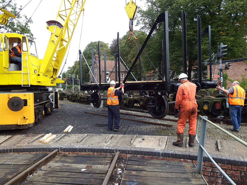 Fish van lift into place